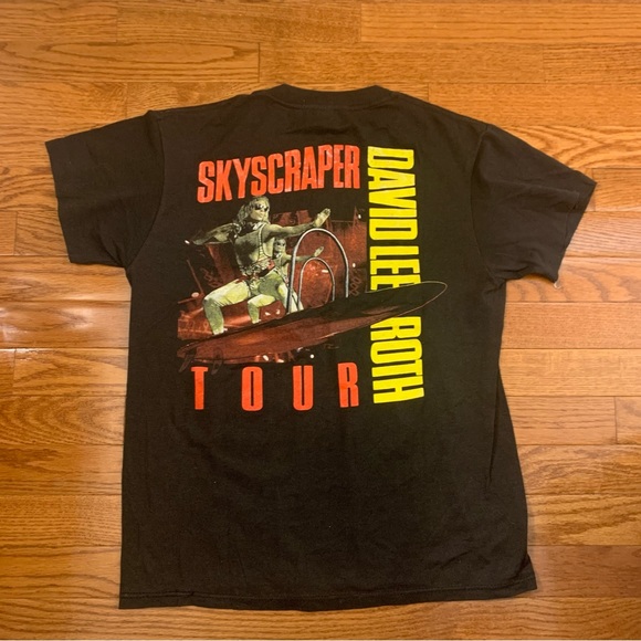 Vintage 80’s David Lee Roth SkyScraper World Tour 1988 album promo T-Shirt - Picture 4 of 6